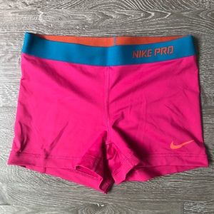 Pink NIKE Pro women’s shorts!